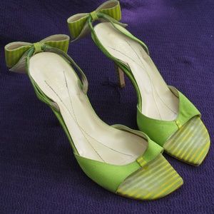 Kate Spade Lime Green/Yellow Stripe with Bow